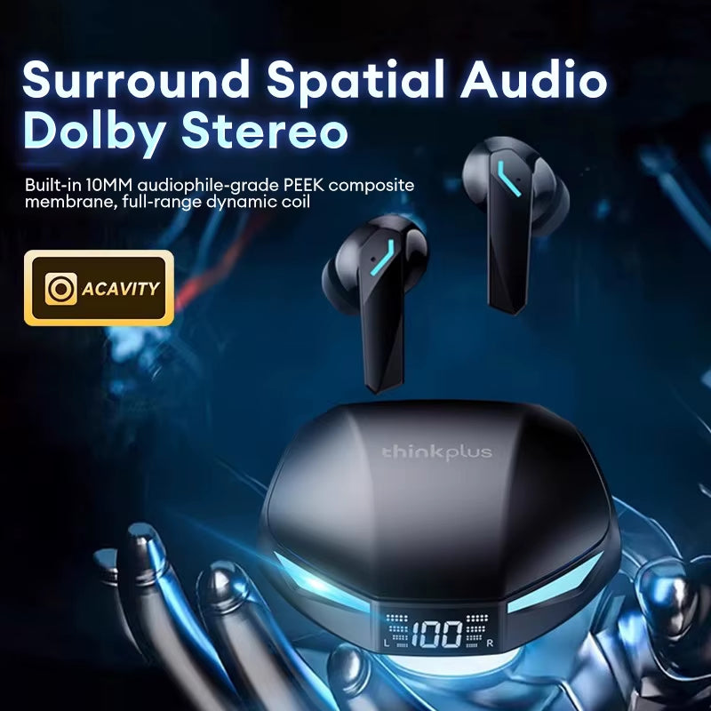 XT53 Bluetooth 5.4 Wireless Earphone LED Digital Display Waterproof Sport Earbuds HD Call Noise Cancelling Gaming Headset